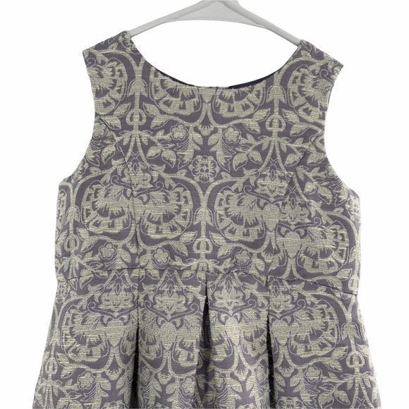 Genuine Kids from Osh Kosh Lilac and Gold Brocade Hi-Low Hem Girls Dress Size 3T - Picture 3 of 7